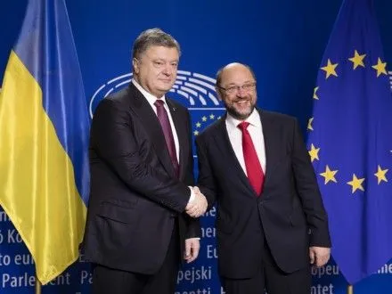 М.Шульц - П.Порошенко: в Европарламенте есть большинство для предоставления безвизового режима для украинцев