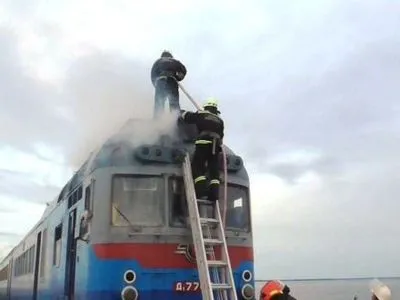 Пожежа сталася у потязі, який прямував до Польщі