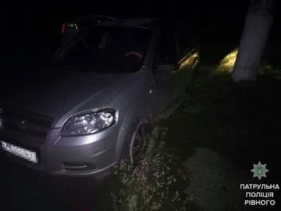 Пьяная женщина-водитель столкнулась с автомобилем патрульных в Ровно
