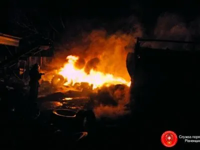 Шины горели вблизи села во Львовской области
