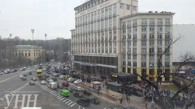 Частина активістів у Києві рушила вгору по вул.Грушевського