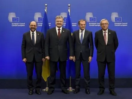 П.Порошенко в Брюсселе проводит переговоры с Д.Туском, М.Шульцем и Ж.Юнкером