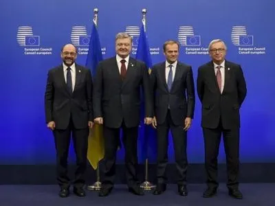 П.Порошенко в Брюсселе проводит переговоры с Д.Туском, М.Шульцем и Ж.Юнкером