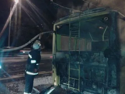 Троллейбус горел в Киеве