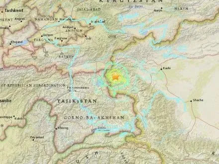 Землетрус магнітудою 6,6 стався на кордоні Китаю, Таджикистану і Киргизії