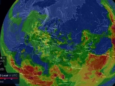 Появилась 3D карта загрязнений и ветров на Земле в реальном времени