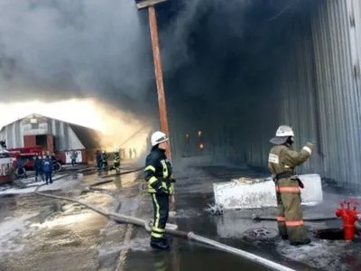 Пожар произошел на складе с бытовой химией и "секонд-хендом" в Вишневом
