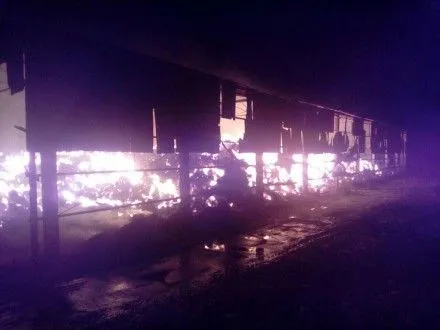 Спасатели потушили пожар на территории госпредприятия в Днепропетровской области