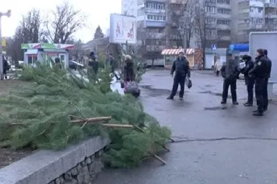 В Черкасской области продолжается борьба с незаконной торговлей елками