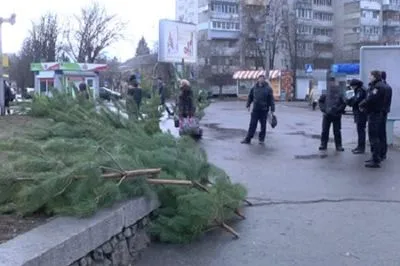 В Черкасской области продолжается борьба с незаконной торговлей елками