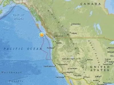 Произошло землетрясение магнитудой 5,7 у берегов Канады
