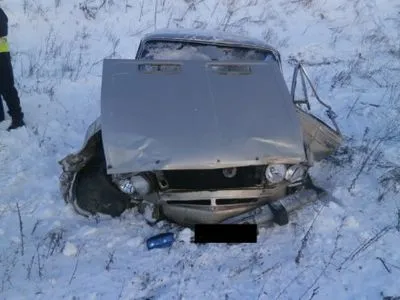 Пьяный мужчина в Николаевской области разбил автомобиль, съехав с трассы в сугроб