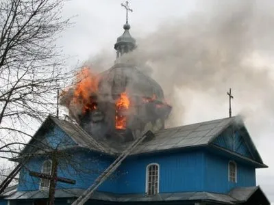 В Черкасской области горела церковь