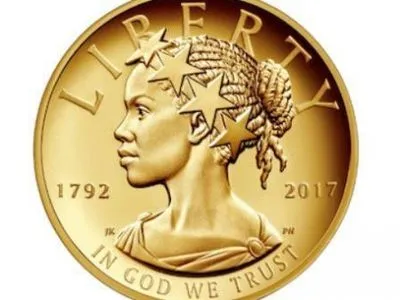 Монетный двор США представил монету с изображением темнокожей "Леди Свободы"