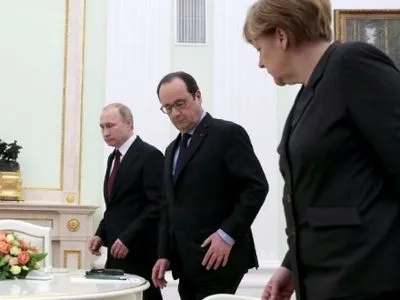 В.Путін проінформував А.Меркель та Ф.Олланда про підготовку до припинення вогню в Сирії