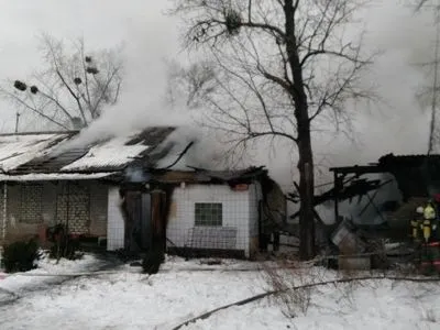 Офисное здание горело в Киеве