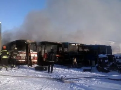 Автобусы горели в Луганской области