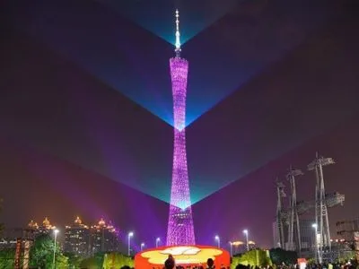 К празднику весны или Нового года в Китае состоялось световое шоу