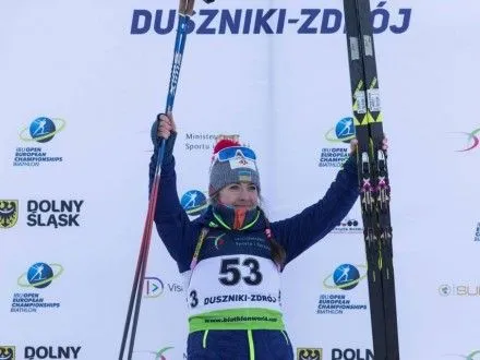 Ю.Джима завоевала "серебро" на чемпионате Европы по биатлону