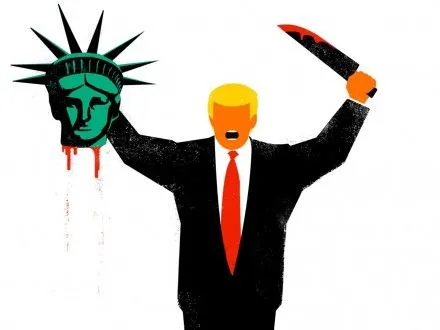 Обложка с Д.Трампом и головой статуи Свободы спровоцировала скандал