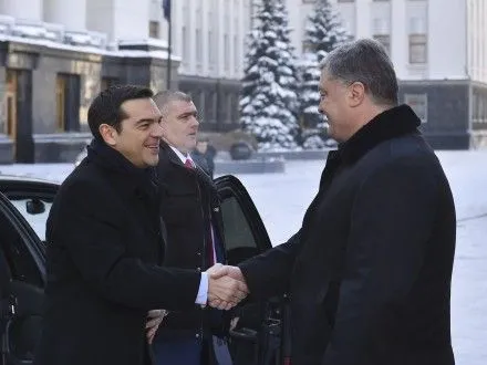 П.Порошенко начал переговоры с премьером Греции