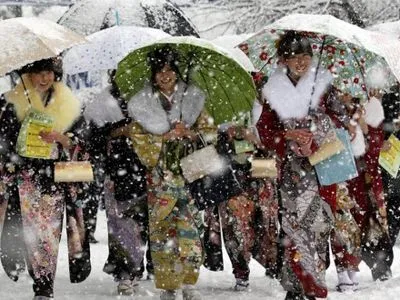 Сильный снегопад в Японии оставил без электричества более 1,3 тыс. домов