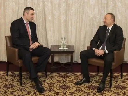 В.Кличко обсудил с президентом Азербайджана перспективы инвестирования в Украину