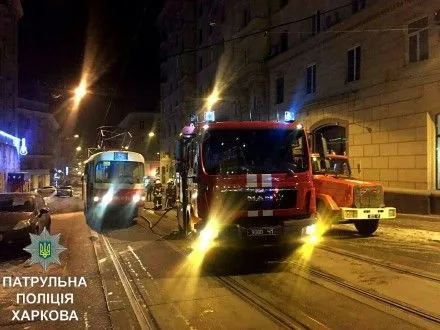 Трамвай горів у Харкові