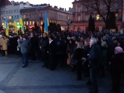 Во Львове состоялось общественное вече к 3-й годовщине событий Революции Достоинства