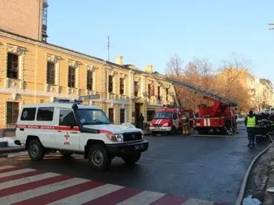 Офисное здание горело в Киеве