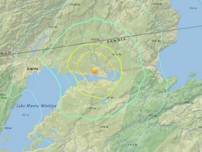 В Замбии произошло землетрясение магнитудой 5,7