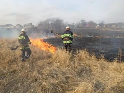 Возгорание сухой травы зафиксировали в шести областях Украины