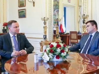 П.Климкин в Польше встретился с президентом А.Дудой