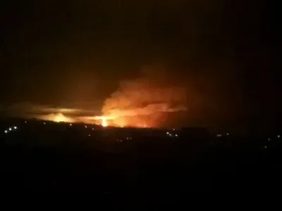 Мощный взрыв произошел на складе боеприпасов в Харьковской области