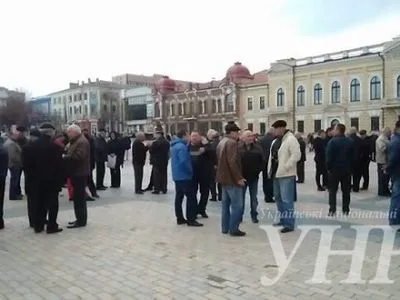 Митинг пенсионеров МВД начался в Кропивницком