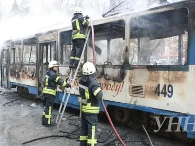 Трамвай с пассажирами загорелся в Запорожье