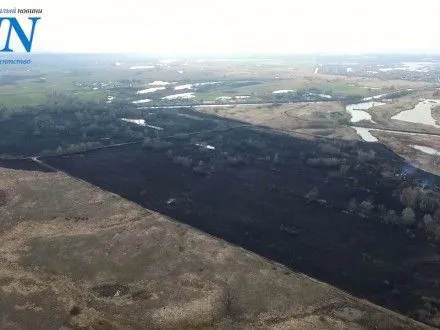 Последствия пожара на Осокорках в Киеве с воздуха