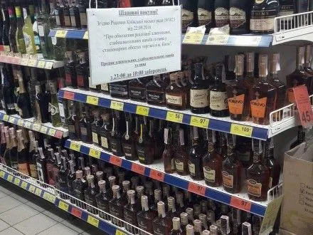 Алкогольні відділи у супермаркетах Києва огороджені ланцюгами