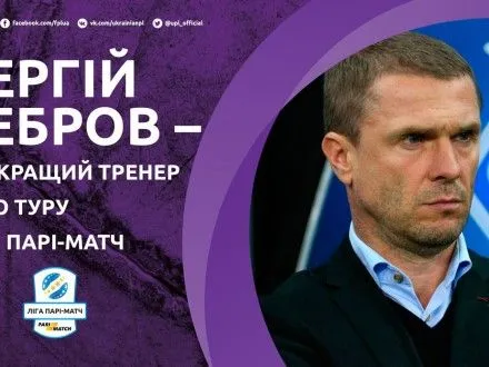 С.Ребров выиграл звание лучшего тренера 25 тура УПЛ