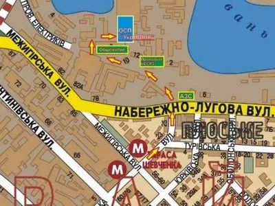 Движение транспорта на Подоле в Киеве ограничено