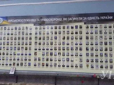 В Киеве освятили стену памяти погибших защитников Украины 2014-2017 года