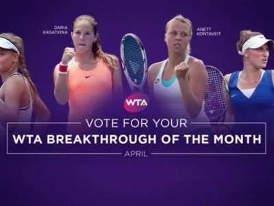 Теннисистка Д.Ястремська стала кандидатом на премию "Прорыв месяца" в WTA