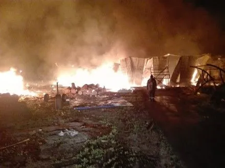 Столярный цех горел в Черкасской области