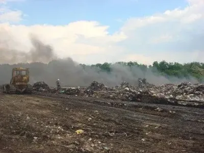 На свалке твердых бытовых отходов г. Лубны возник пожар