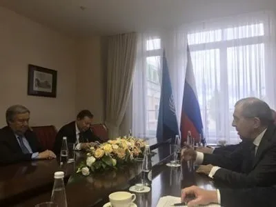 Глава МИД РФ и генсек ООН провели встречу в Санкт-Петербурге