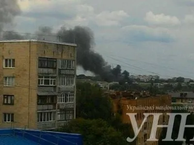 Воинская часть горит в центре Ровно
