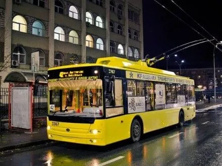 Движение некоторых ночных троллейбусов изменится в Киеве