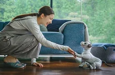 Компания Sony представила робота-собаку, который поддается воспитанию