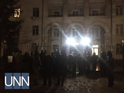 В Киеве под Соломенским райотделом милиции состоялся митинг