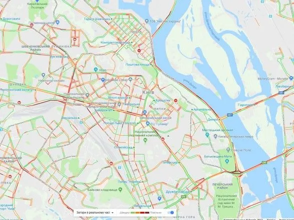 Пробки в Киеве парализовали движение